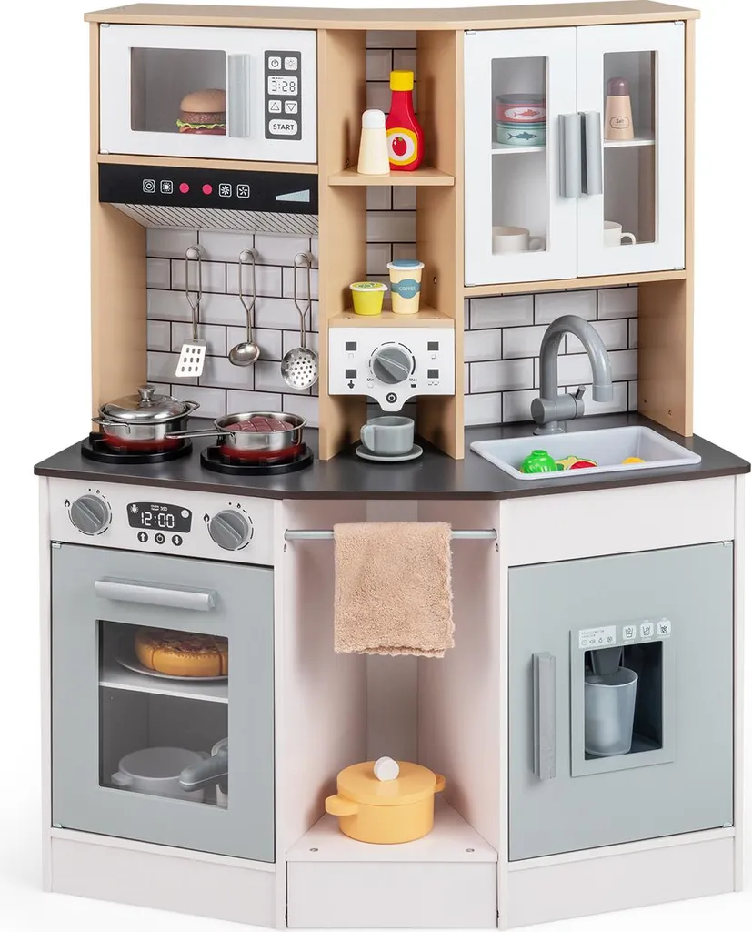 Cuisine bois enfant robuste et interactive pour jouer sans s'ennuyer