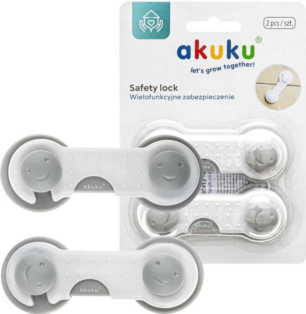 Product packaging for child safety locks.