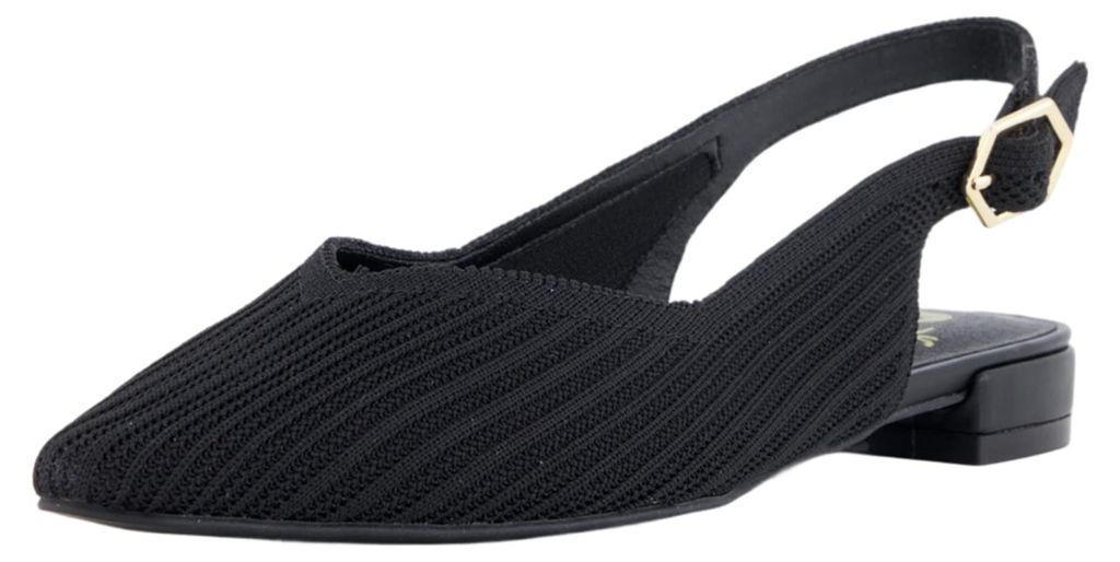 Scarpe con tacco modello slingback da donna, colore nero, Immagine del prodotto 