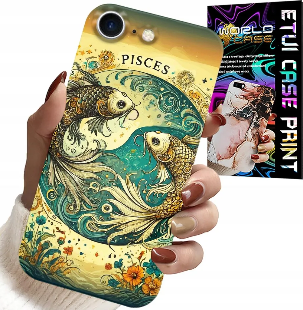 Custodia iPhone SE Pesci - Cover Astronomia con Foglio di Alluminio