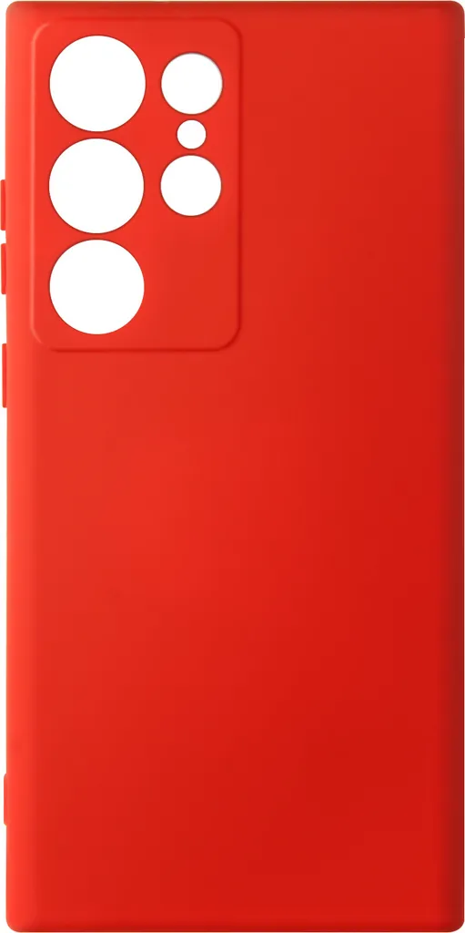 Custodia semirigida in silicone per Samsung Galaxy S23 Ultra, Soft Touch - Rosso