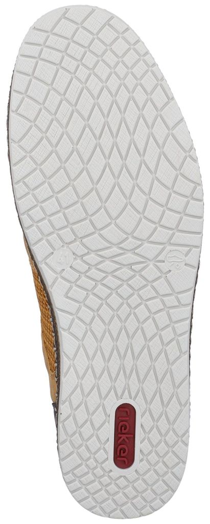 Rieker Herren Slipper Sneaker mit Gummizug und Strukturoberfläche B5252, Größe:41 EU, Farbe:Gelb
