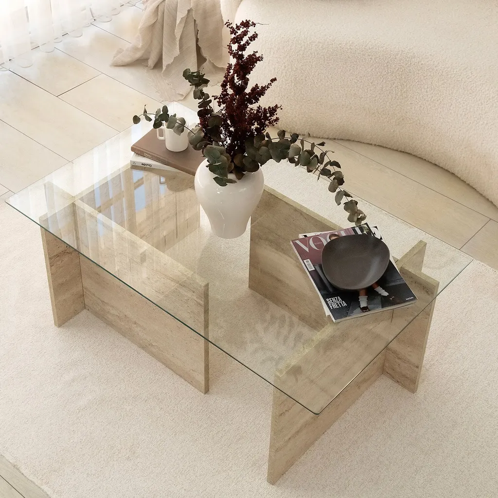 Table basse de salon moderne pour valoriser un espace de vie