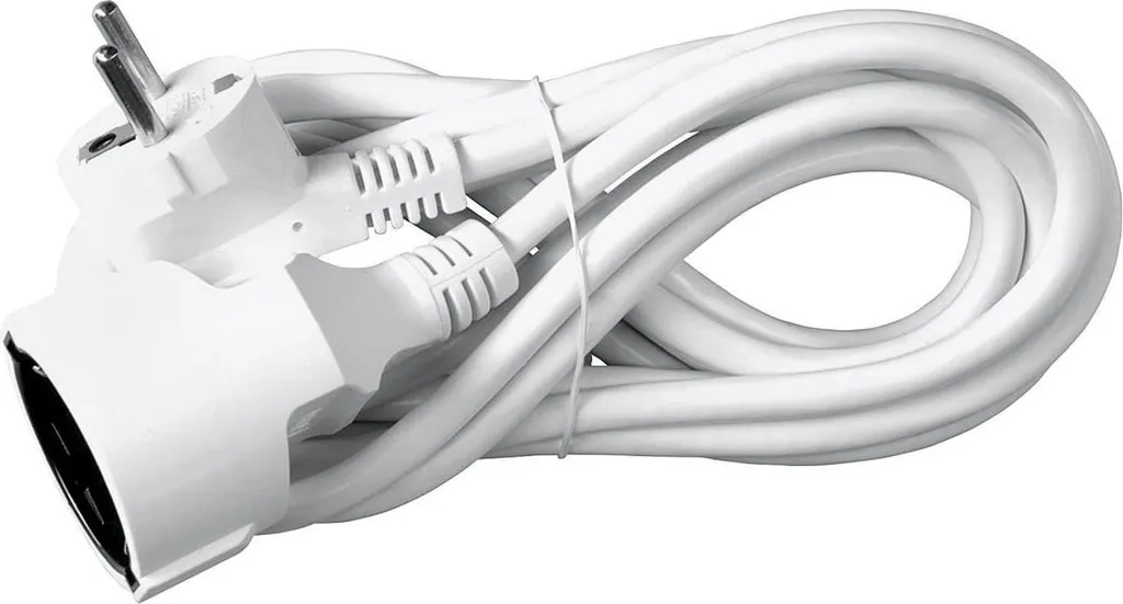 Câble de rallonge électrique blanc 3m HEITECH section 1,5 pour la maison - 2
