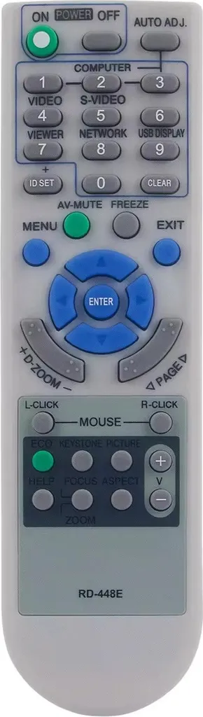 Télécommande NEC RD-448E haute qualité avec touches ergonomiques douces
