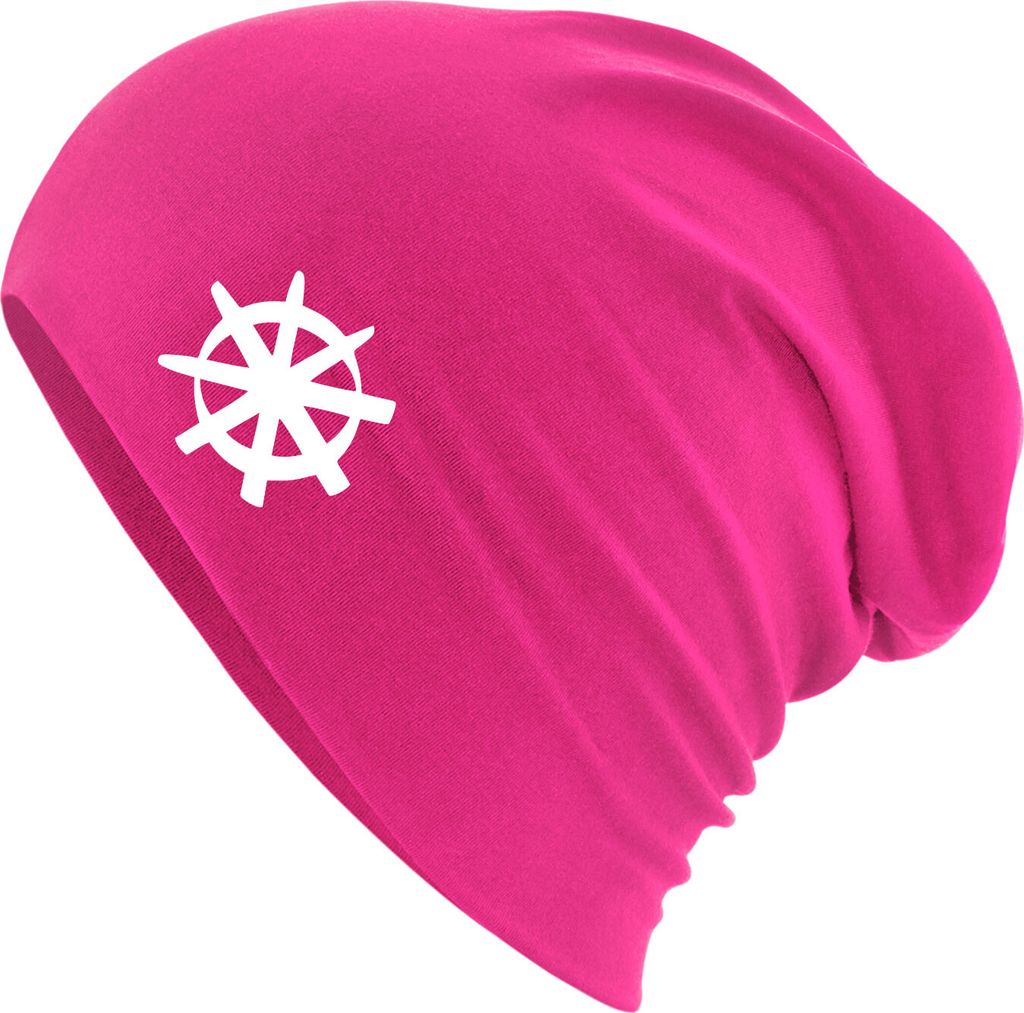 Huuraa Beanie Dharma Rad Yoga Fuchsia One Size Baumwolle und Elasthan Mütze Geschenkidee