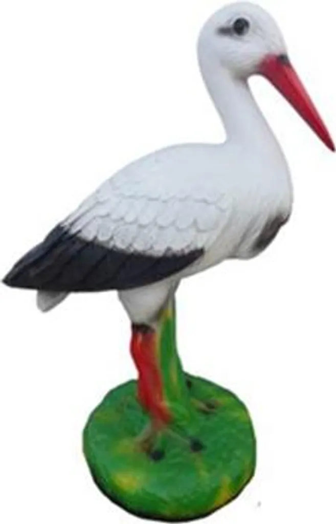 Statue Cigogne 38 cm Anti-UV - Décoration Jardin Durable sans Entretien