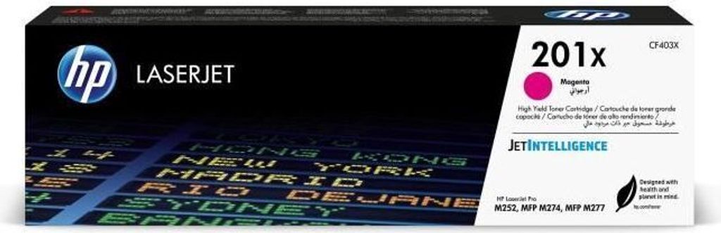 Tonerkartusche HP 201X, Magenta, Hohe Kapazität, CF403X, Für Color LaserJet Pro M252, M277