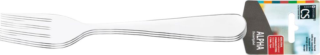ALPHA Dessertgabel, 18 cm, Edelstahl rostfrei 18/10