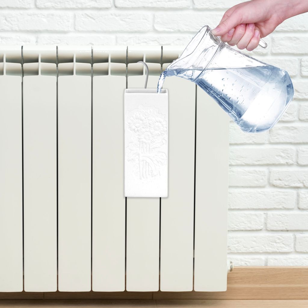 Luftbefeuchter aus Keramik, weiß mit Blumen-Motiv Produktbild 12