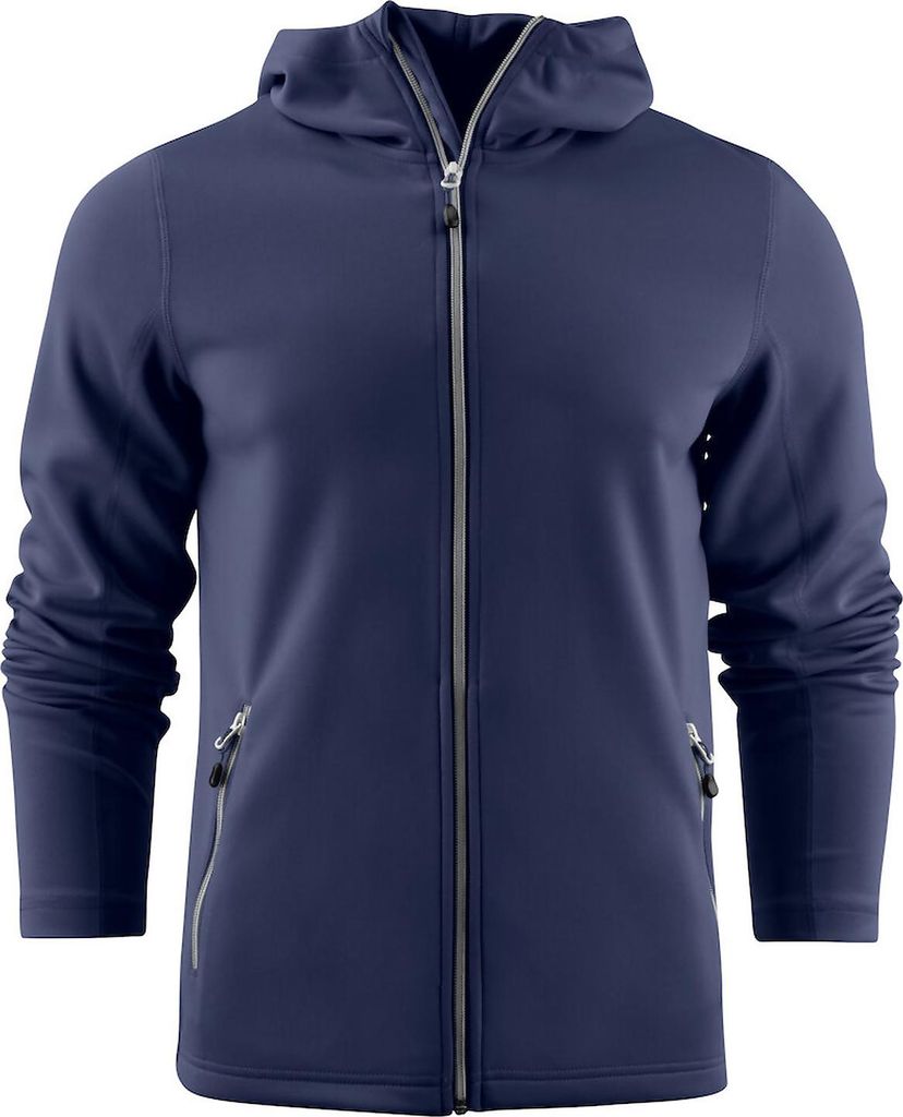 Rote Kapuzenjacke Layback PrinterRED mit Stretch-Material und Kontrast-Reißverschlüssen