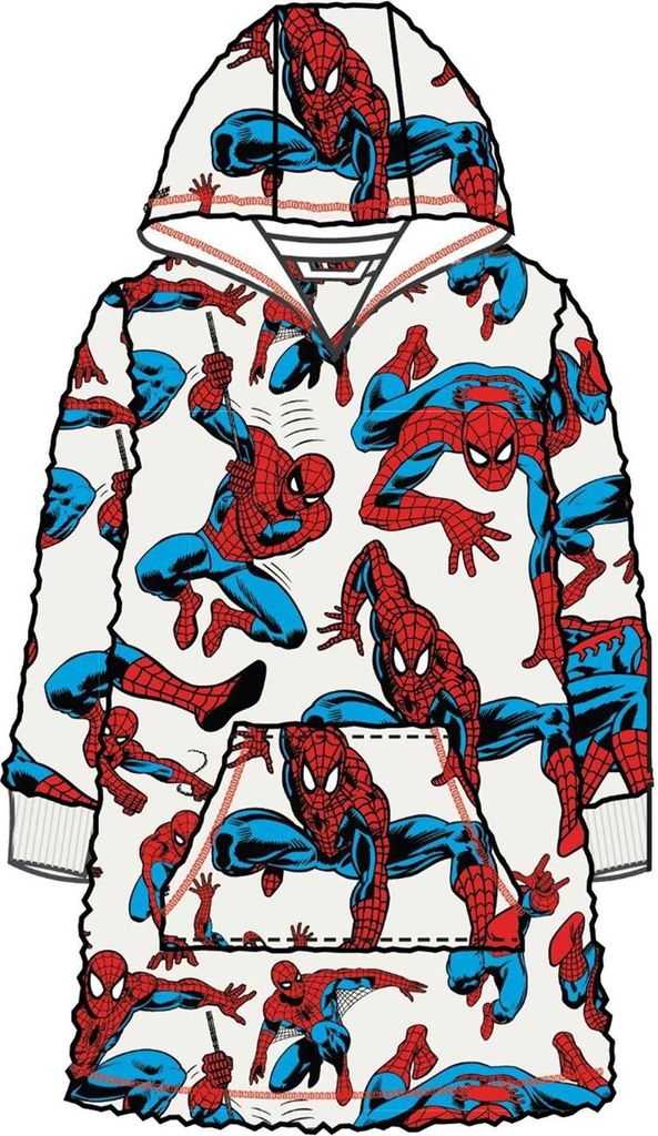 Spider-Man - Deckenhoodie für Kinder, Sherpa-Futter, Weich, Übergroß TC310 (146-152) (Bunt)