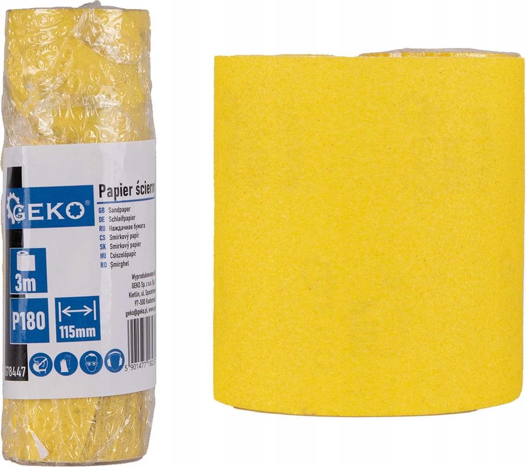 Schleifpapier - Rolle 115mm x 3m P180 (100)