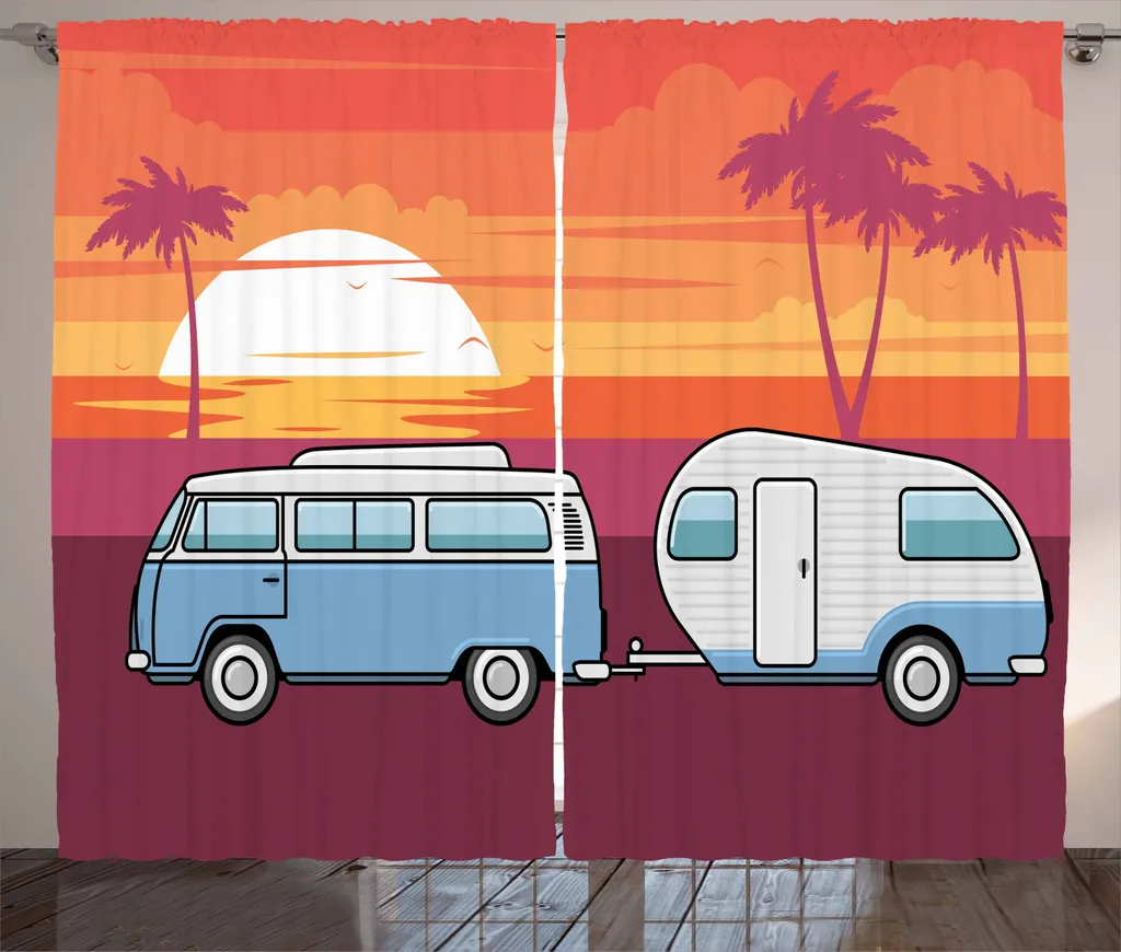 Tenda Tropicale ABAKUHAUS 280x245cm - Van Vintage e Tramonto Beach