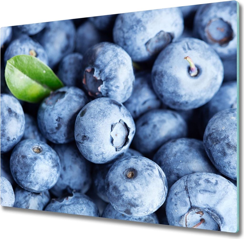 Glas Herdabdeckplatte 60x52 cm Spritzschutz Glasabdeckplatte Schneidebrett Blaubeeren