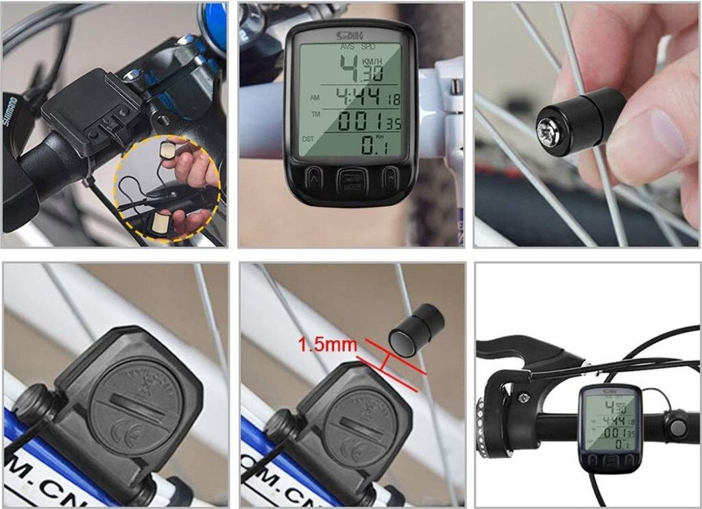 Bicykel Speedo Počítač na bicykli Tachometer Rýchlomer Obrázok produktu 11
