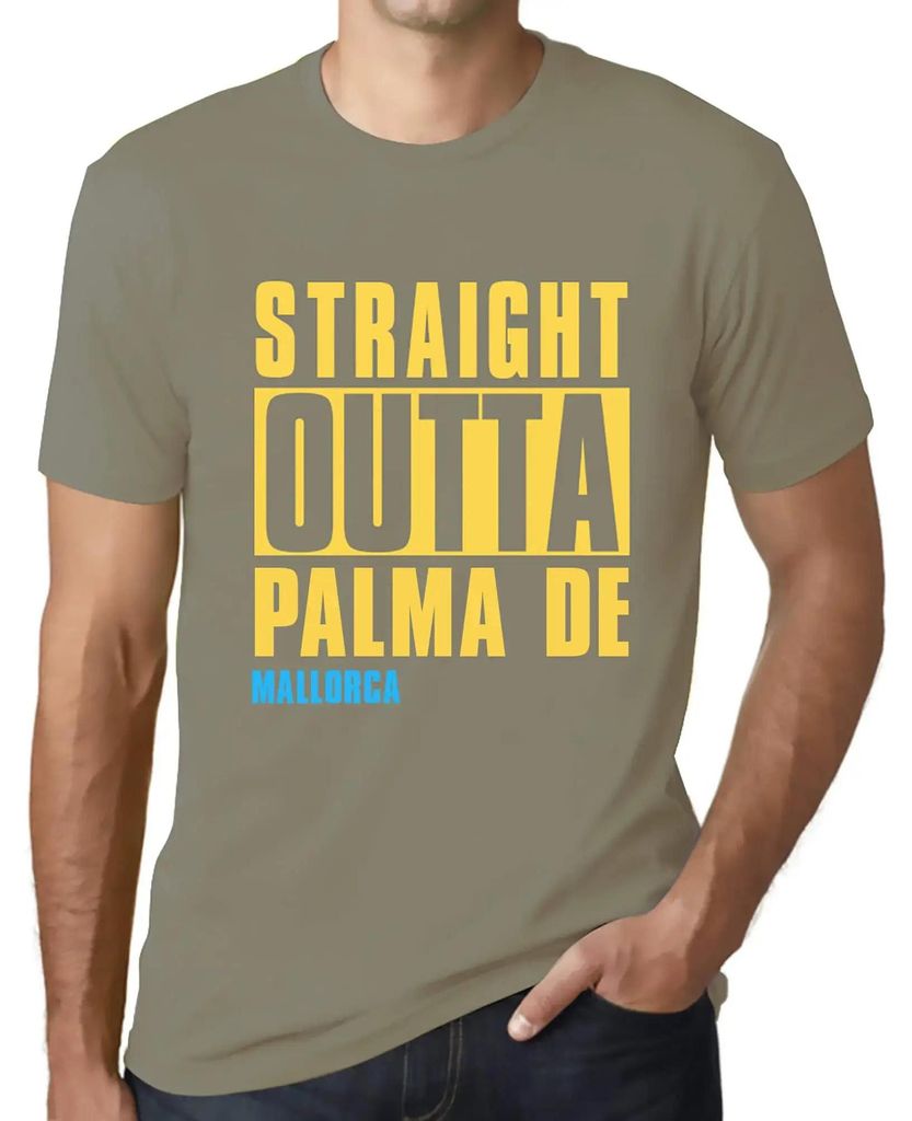 Herren Grafik T-Shirt Direkt aus Palma de Mallorca – Straight Outta Palma De Mallorca – Öko-Verantwortlich Vintage Jahrgang Kurzarm Lustige Druck