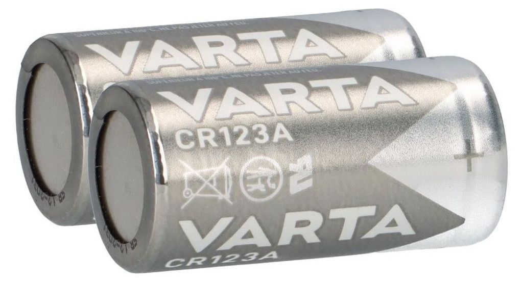 2x Varta Photobatterie CR123A Lithium 3V 1480mAh 1er Produktbild 