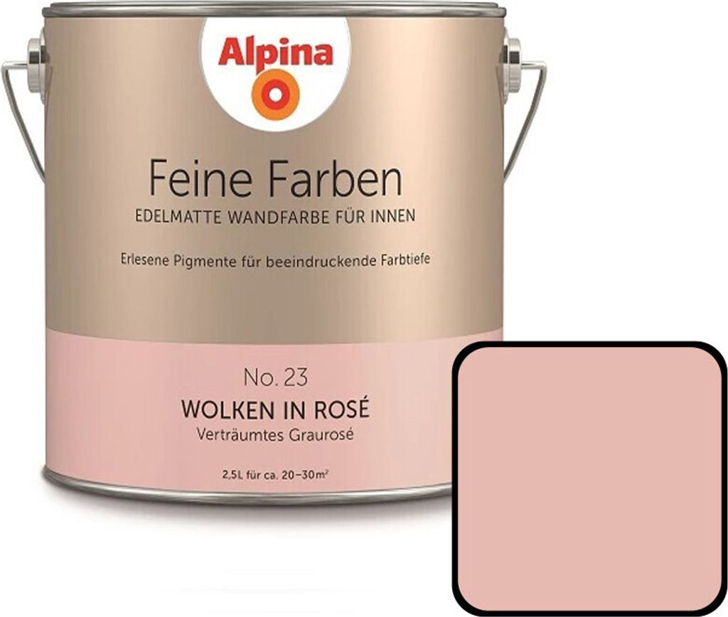 Alpina Feine Farben No. 23 Wolken in Rosê 2,5 L verträumtes Produktbild 13
