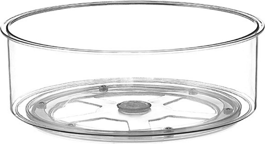 Lazy Susan Organizer Gewürzregal 360 Grad drehbar Große Kapazität Transparenter Drehteller Gewürzhalter für die Arbeitsplatte