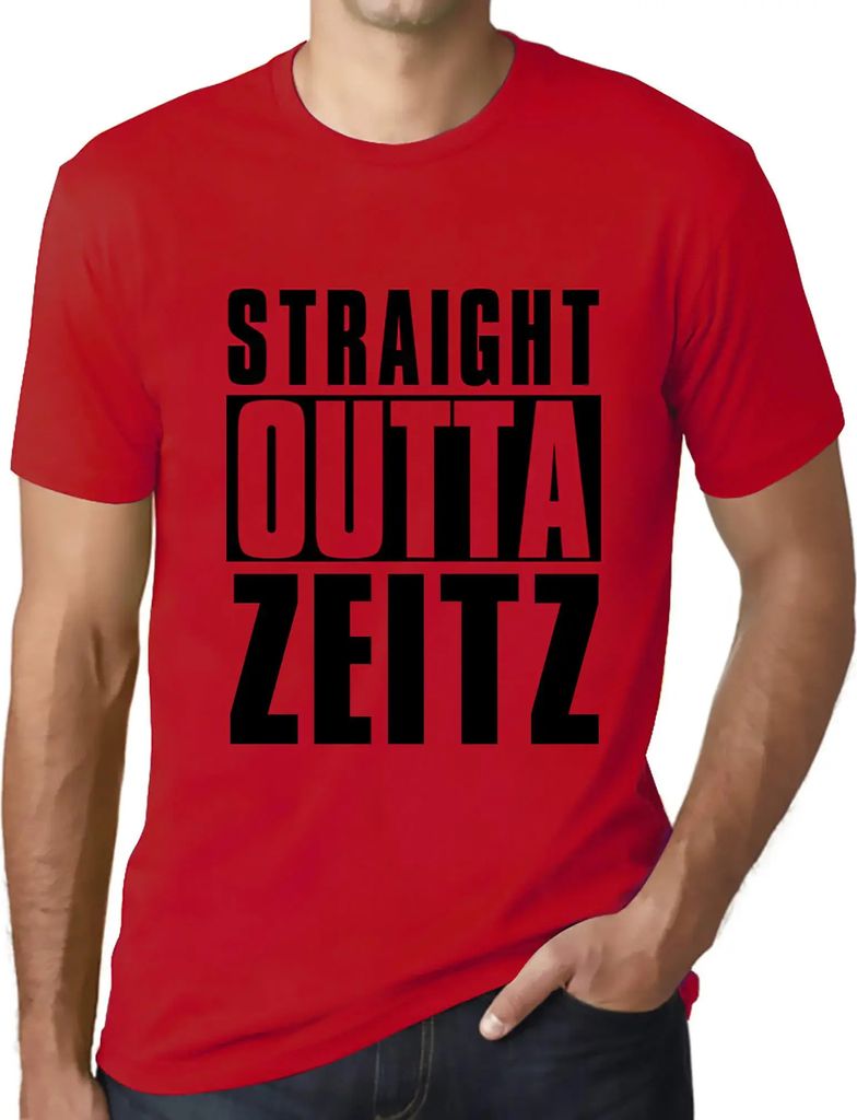 Herren Grafik T-Shirt Direkt aus der Zeitz – Straight Outta Zeitz – Öko-Verantwortlich Vintage Jahrgang Kurzarm Lustige Druck Geburtstag Gesch...
