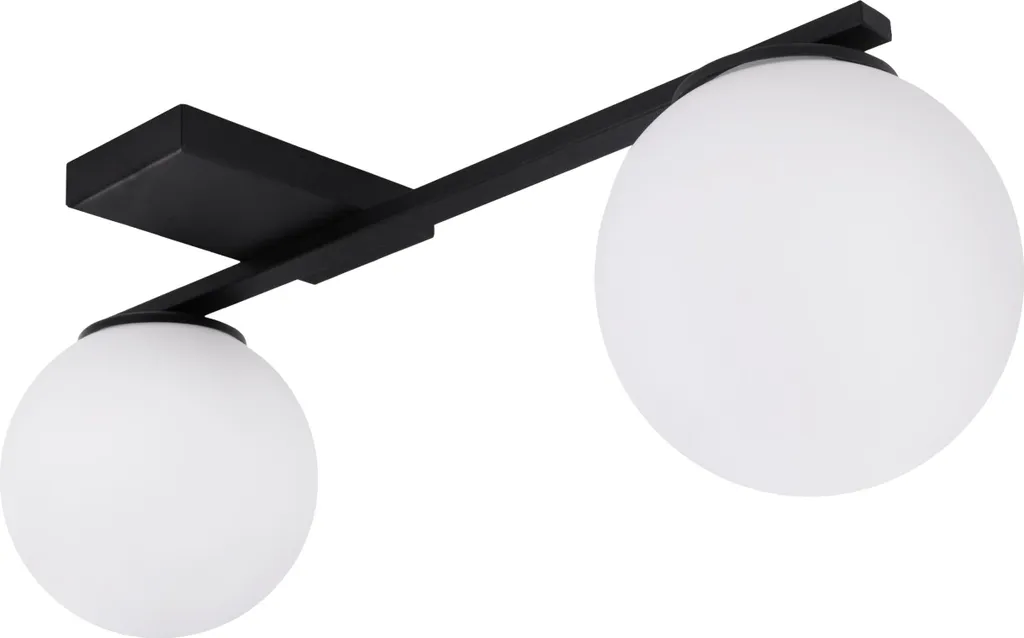 Plafonnier double blanc E14 Alta rampe spots métalliques