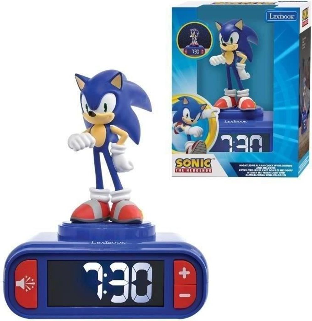 Réveil Veilleuse Sonic, Sons et Mélodies, Écran LCD Image du produit 