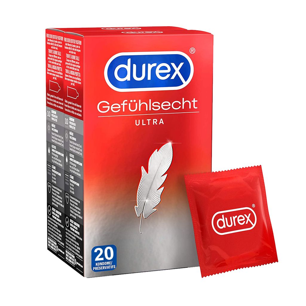 Durex Kondome (2 x 10 Kondome, Durex Gefühlsecht Ultra)