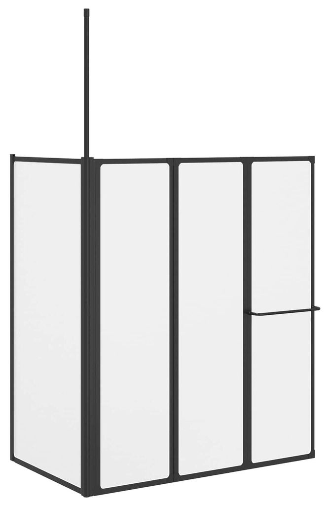 vidaXL Duschwand Weiß 120 x 70 x 137 cm Aluminium Produktbild 