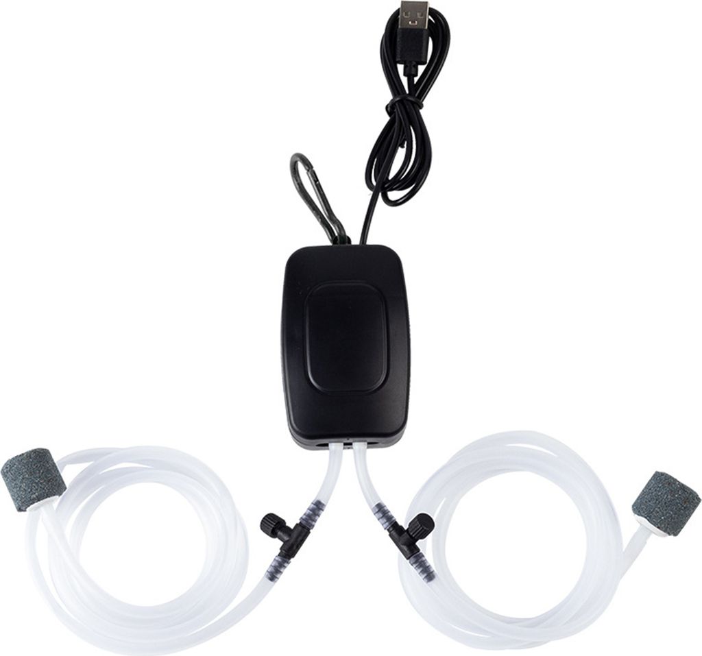 Mini-Aquarium-Luftpumpe, leise, energieeffizient, Aquarium-Zubehör, kompakte, tragbare Sauerstoffpumpe mit USB-Aufladung für die Sauerstoffversor...
