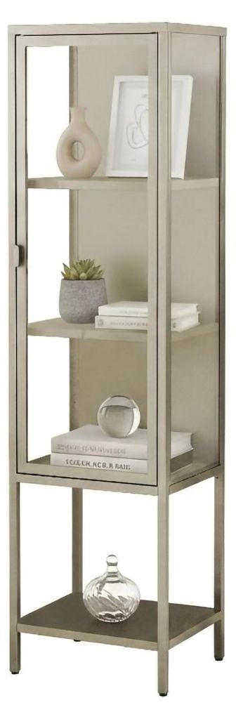 Vitrine Laces, Glas-Sideboard, Mehrzweckvitrine, Hängendes Produktbild 