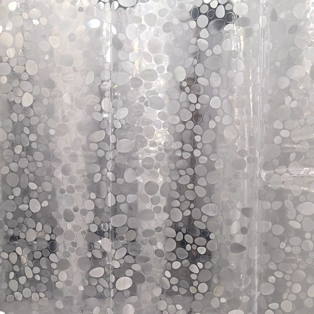 INF PVC-Duschvorhang mit Punktemuster XXL