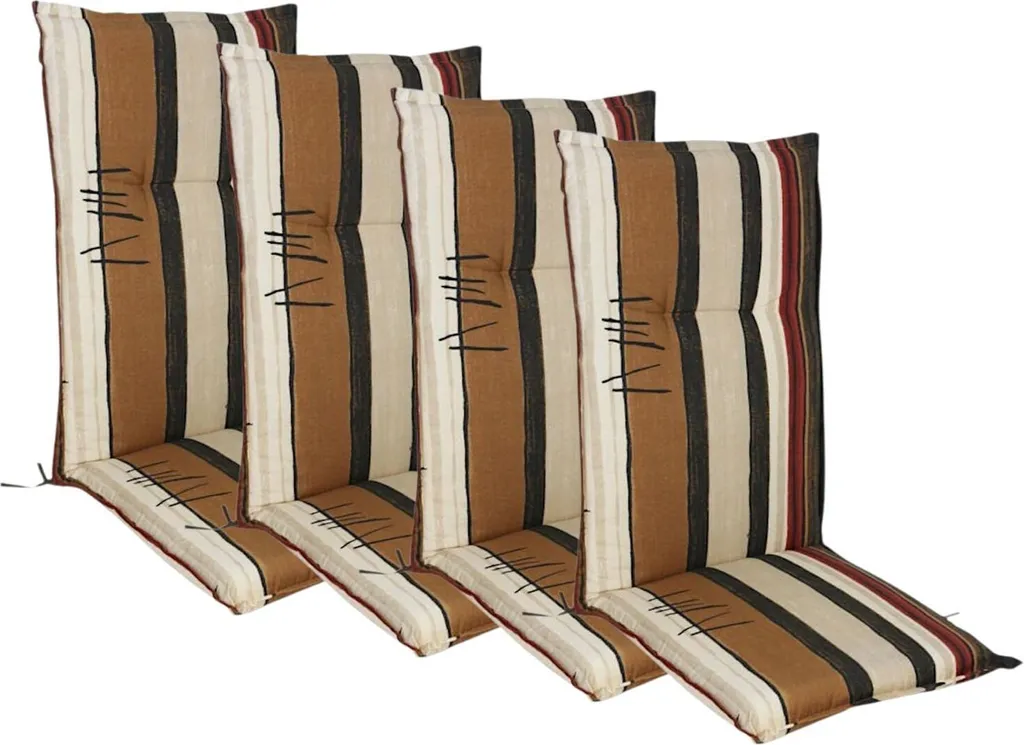 Coussin Chaise Haut Dossier 123x50cm Rembourré avec Attaches de Maintien