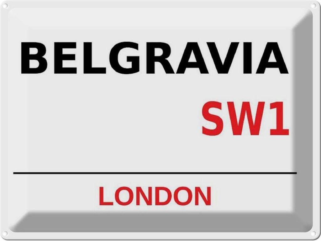 vianmo Blechschild 30x40 cm London Street Belgravia SW1 Produktbild 