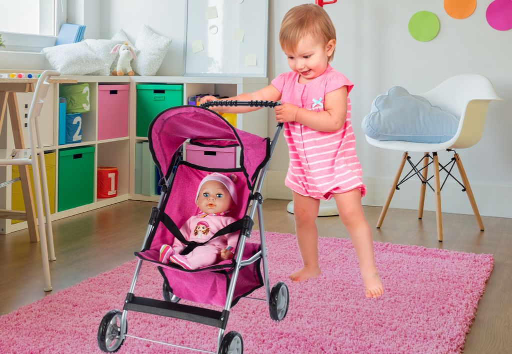 Kinderwagen für Puppen mit Verdeck Produktbild 12