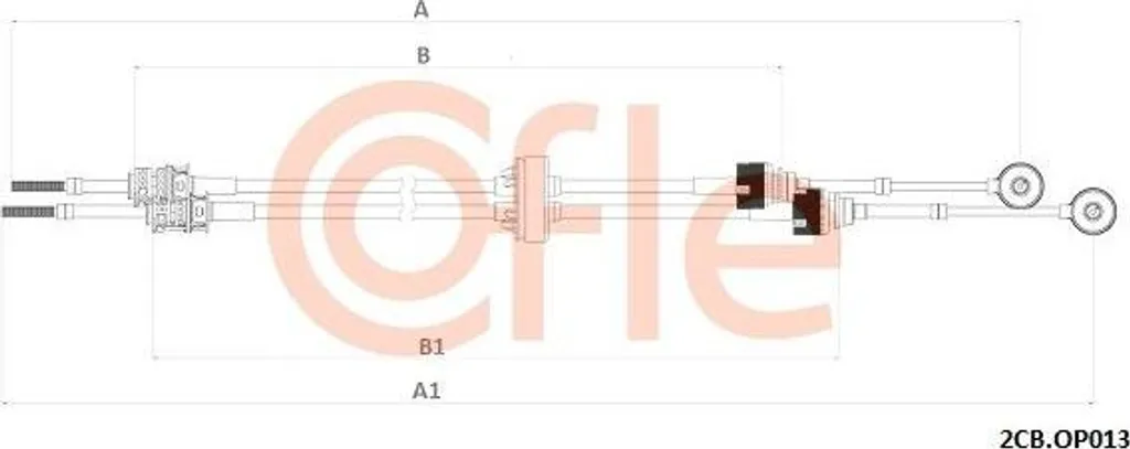 Câble de boîte de vitesses COFLE 2CB.OP013 pour Vectra OE 55560021