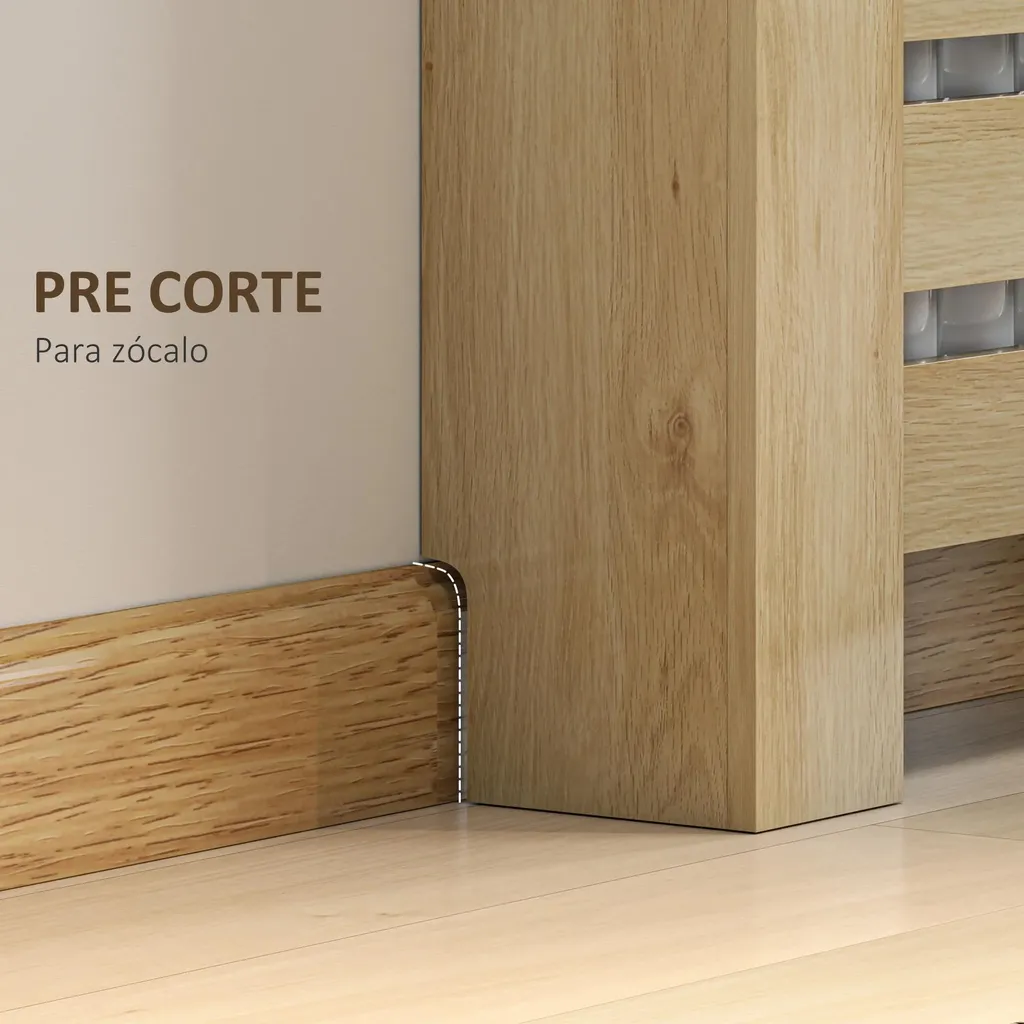 Masquer un radiateur inesthétique : cache-radiateur en MDF chêne 111cm - 4