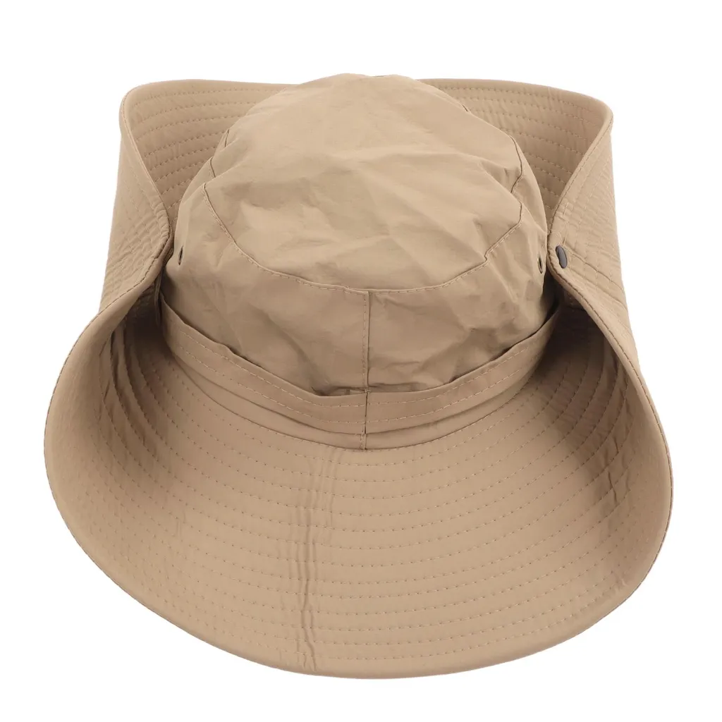 Cappello da Pescatore UPF 50+ Kaki: Protezione Solare e Pioggia Outdoor - 5