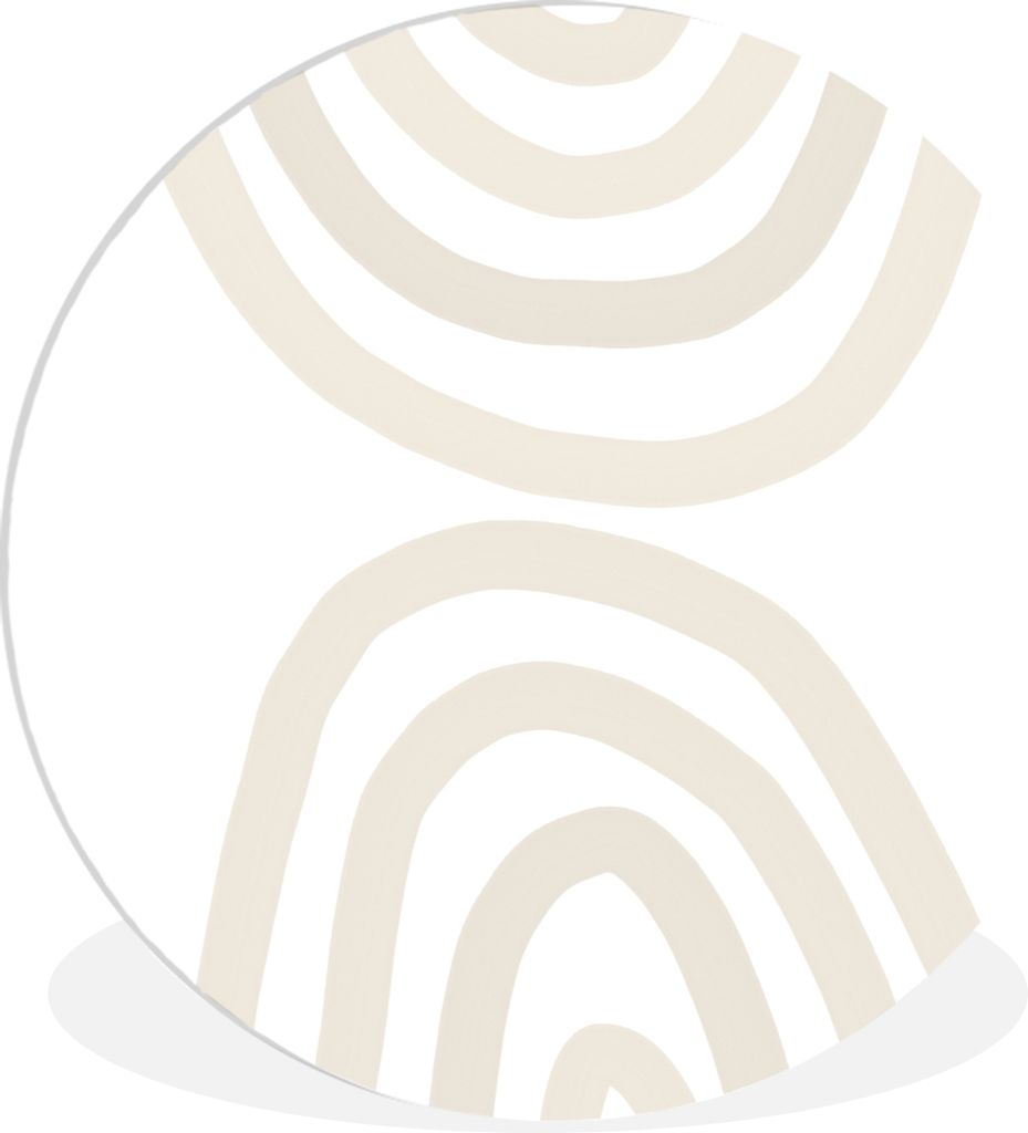 MuchoWow Rundes Wandbild - Runde Bilder Regenbogen - Pastell - Design - Abstrakt Ø 30 cm Kreis Wanddekoration Kunststoff - Wandkreis - Wandschmu...