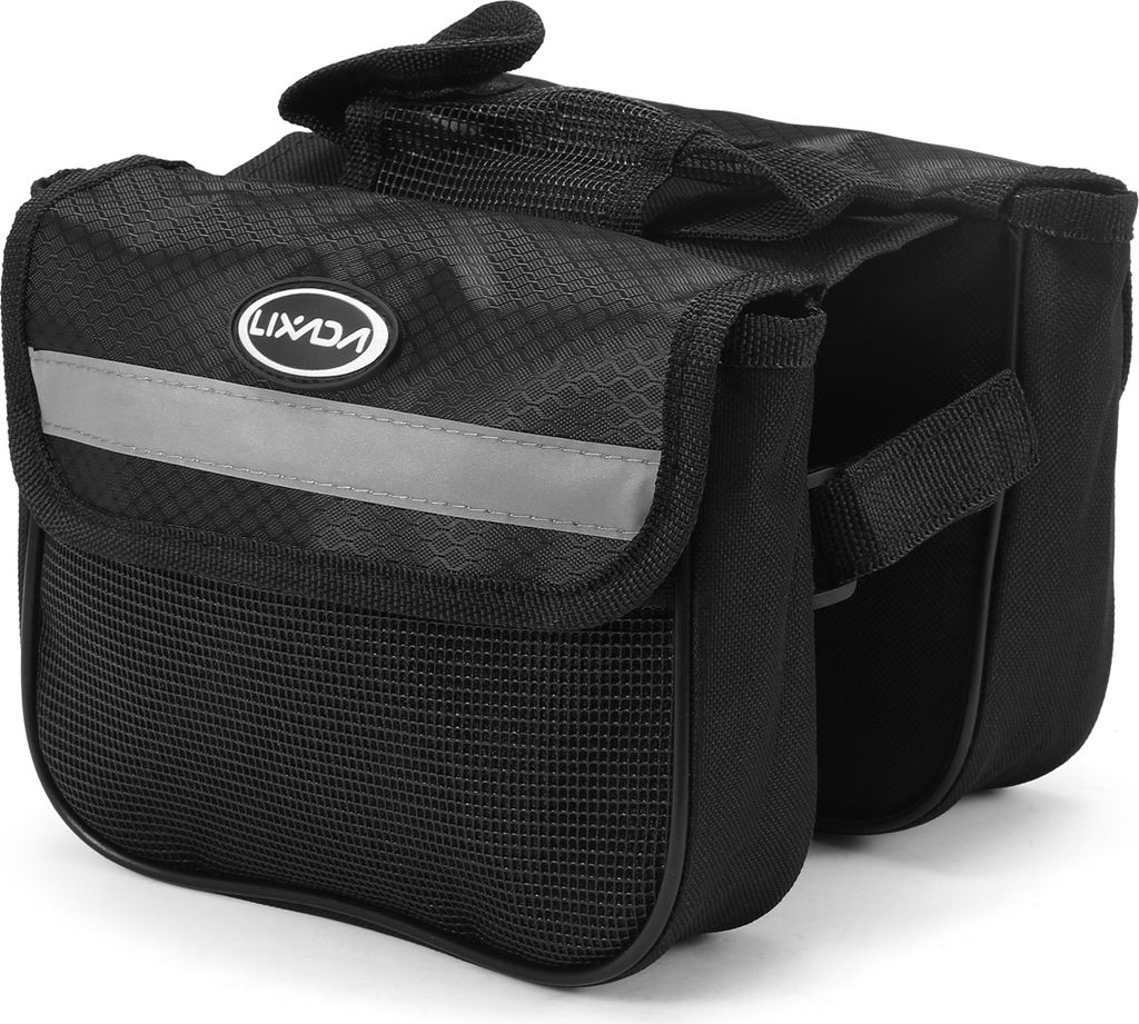 Lixada Cycling Bike Top Schlauchtasche Mountainbike Front Frame Double Pannier Bag Pack