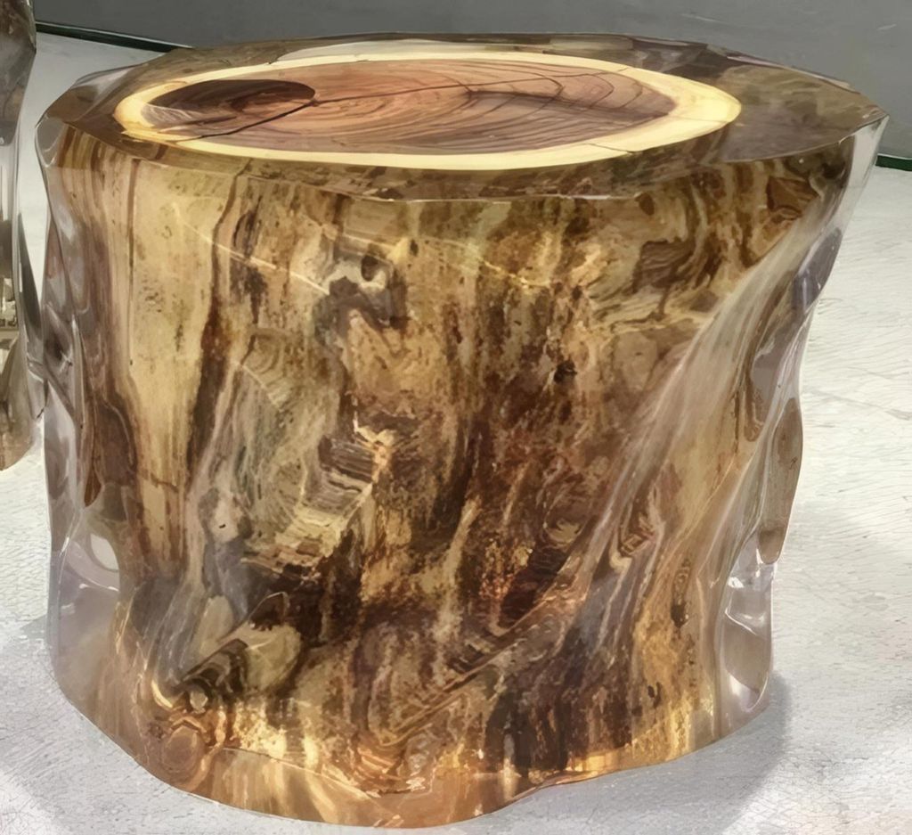 Hellbrauner Epoxidtisch Designer Wohnzimmer Beistelltische Harzmöbel