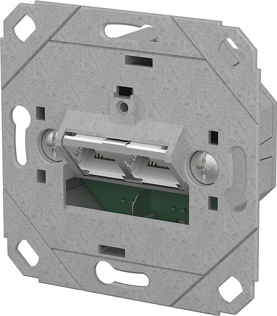 METZ CONNECT E-DAT C6A IDC Dose, 2 Port, UP0, metallisch