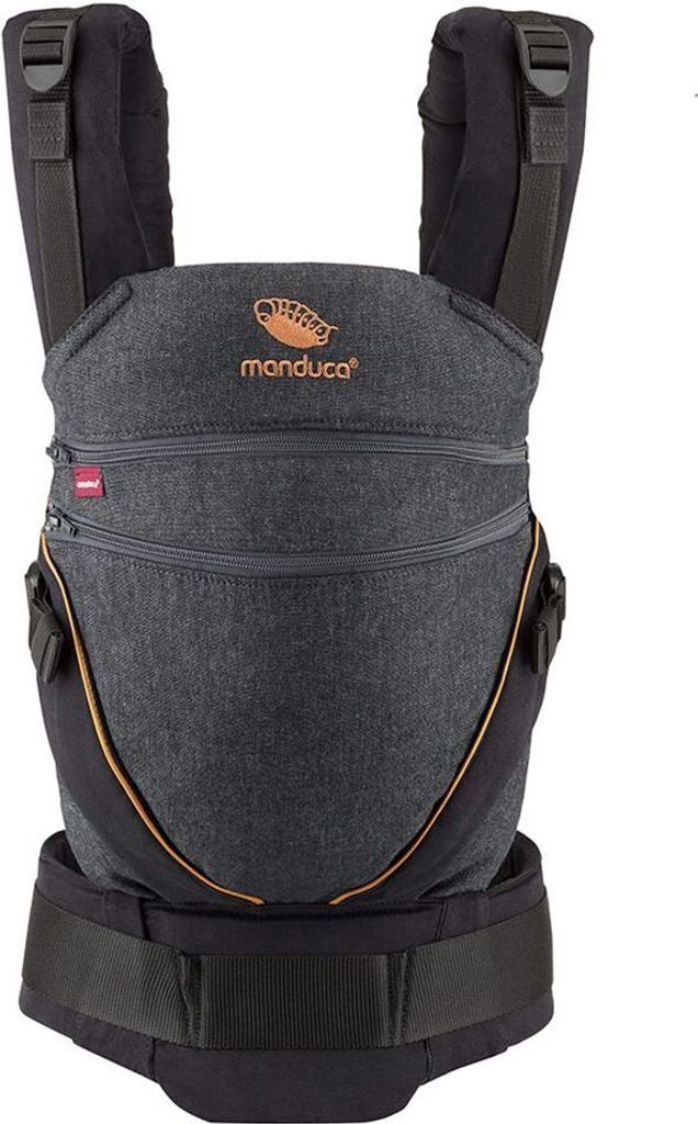 manduca Babytrage XT Baumwolle - Denimblack Toffee Produktbild 