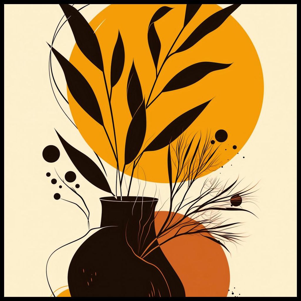 Plakat 70x70cm Goldene Kette Felder