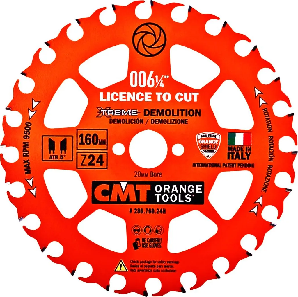 Lama Circolare CMT 286.760.24H XTreme 160x20mm Z24 per Cantiere