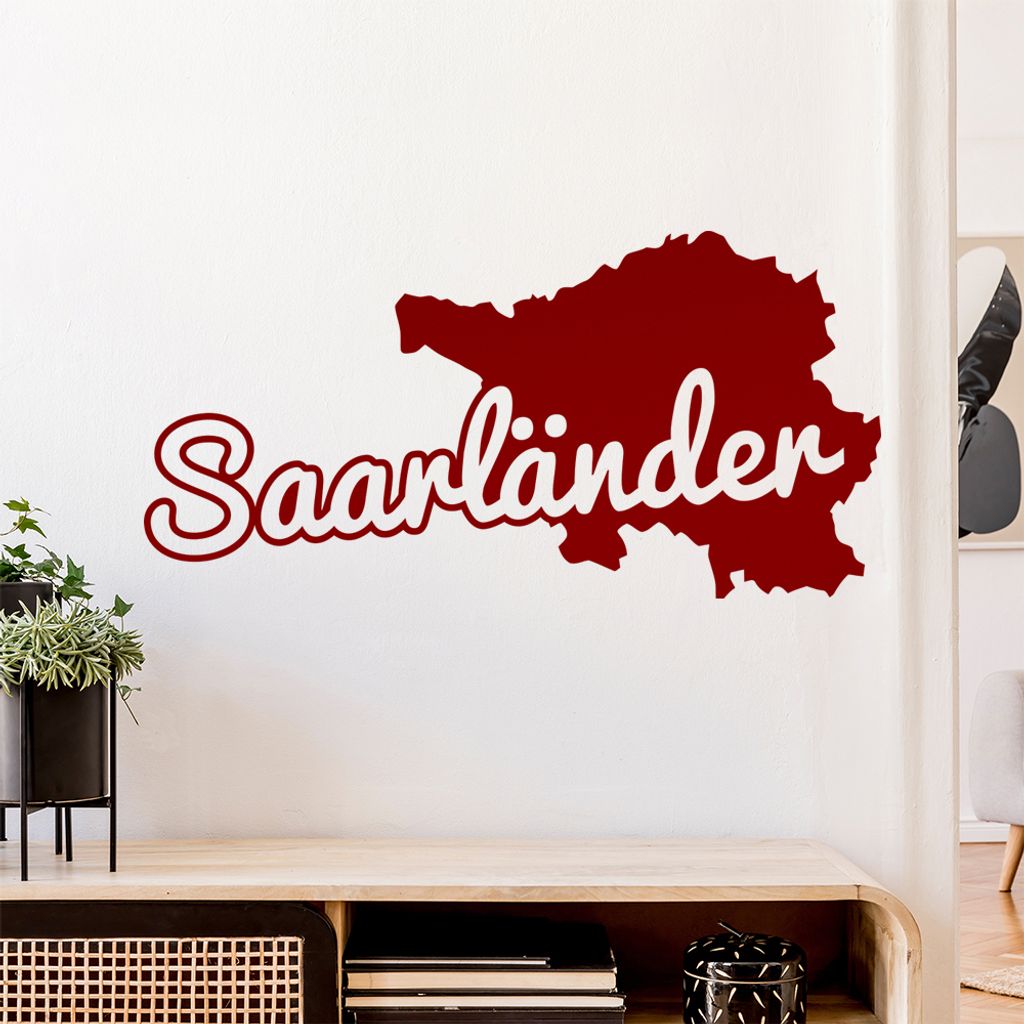 Saarländer Saarland Herkunft Wandtattoo Wandaufkleber Wall Sticker - Dekoration, Küche, Wohnzimmer, Schlafzimmer, Badezimmer