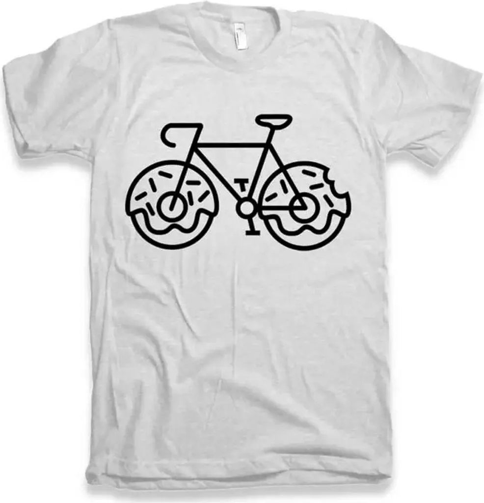 Herren Grafik T-Shirt Bicycle Donuts Simpson Öko-Verantwortlich Vintage Jahrgang Kurzarm Lustige Druck Geburtstag Geschenk Mann
