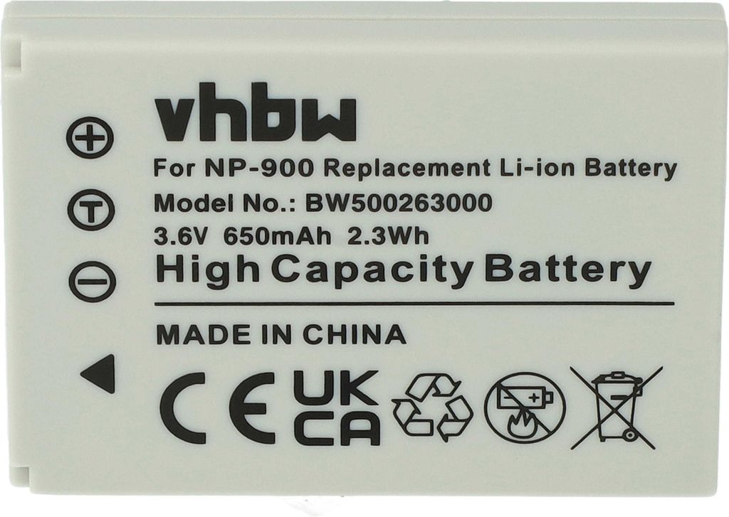 vhbw Akku kompatibel mit Avant S4, S6 Kamera (650 mAh, 3,6 Produktbild 