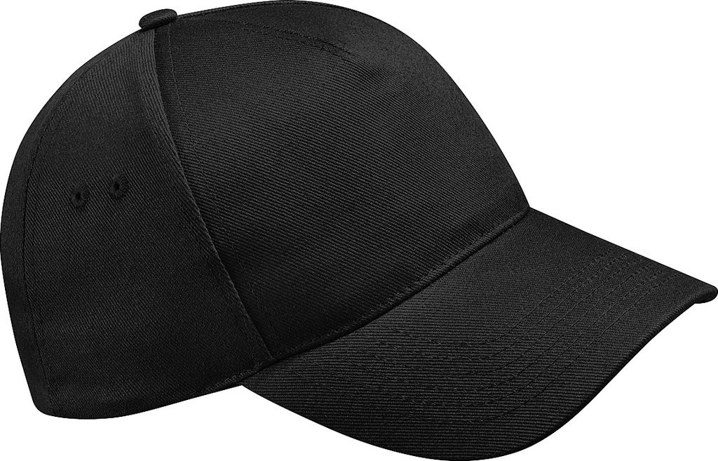 Beechfield Uni 5 Panel Baseballkappe Ultimate (2 Stück/Packung) RW6702 (Einheitsgröße) (Schwarz)