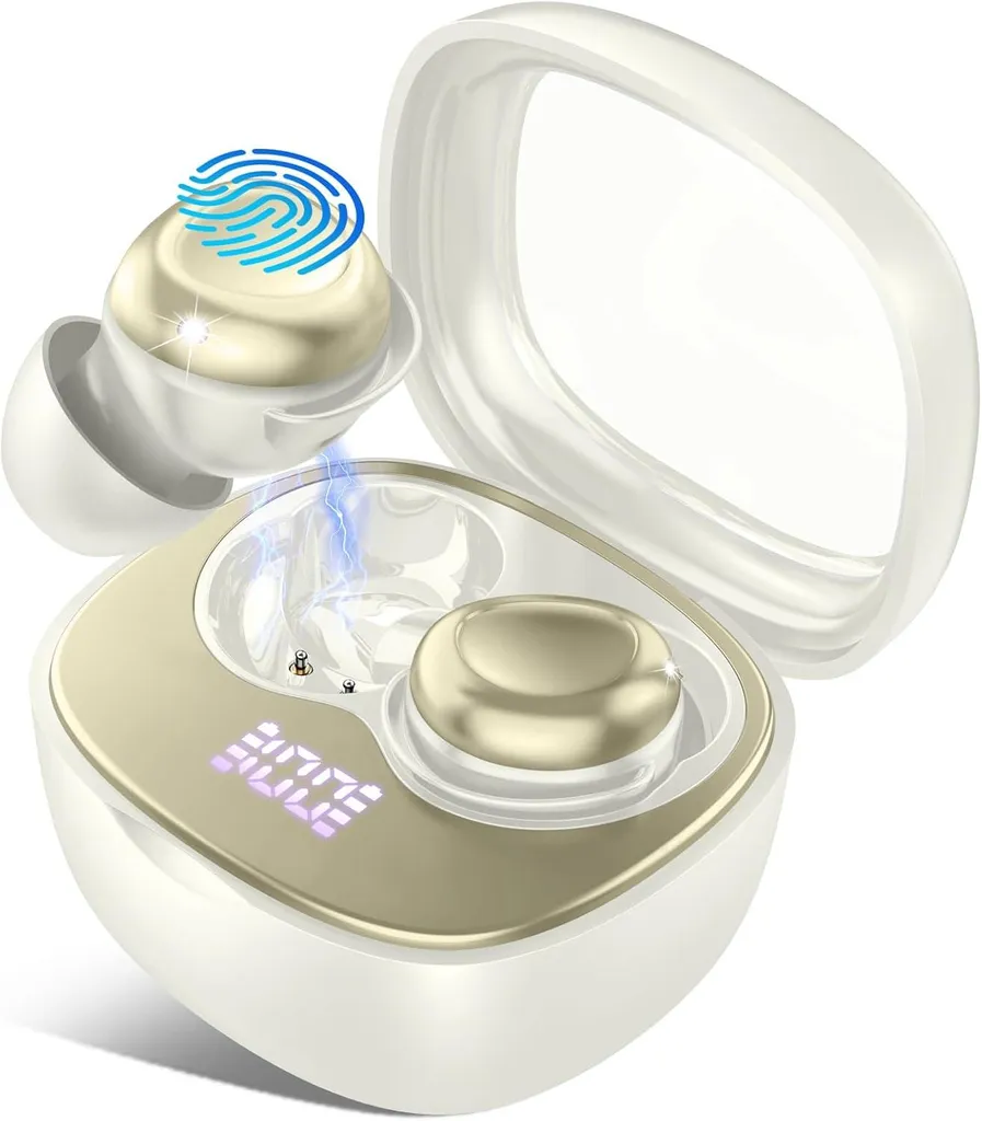 In Ear Mini Kopfhörer Kabellos mit 35 Stunden Akkulaufzeit, Weiche Ohrhörer Schlafen Sleepbuds, Sanfter Klang Bequem Tragen ohne Druckgefühl